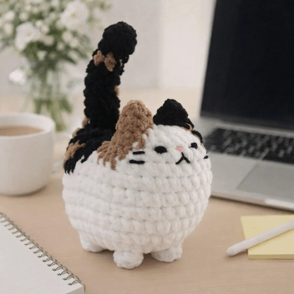 Cat Crochet Animal Kit – DIY Handmade Craft Gift